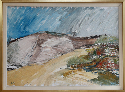Swedish Mid Century Vintage Art Landscape Oil Painting