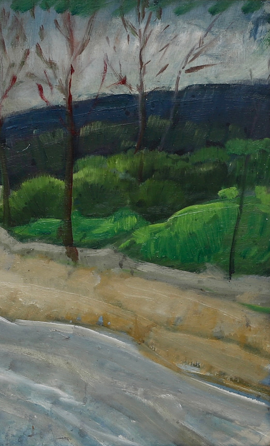 Mid Century Original Coastal Oil Painting From Sweden