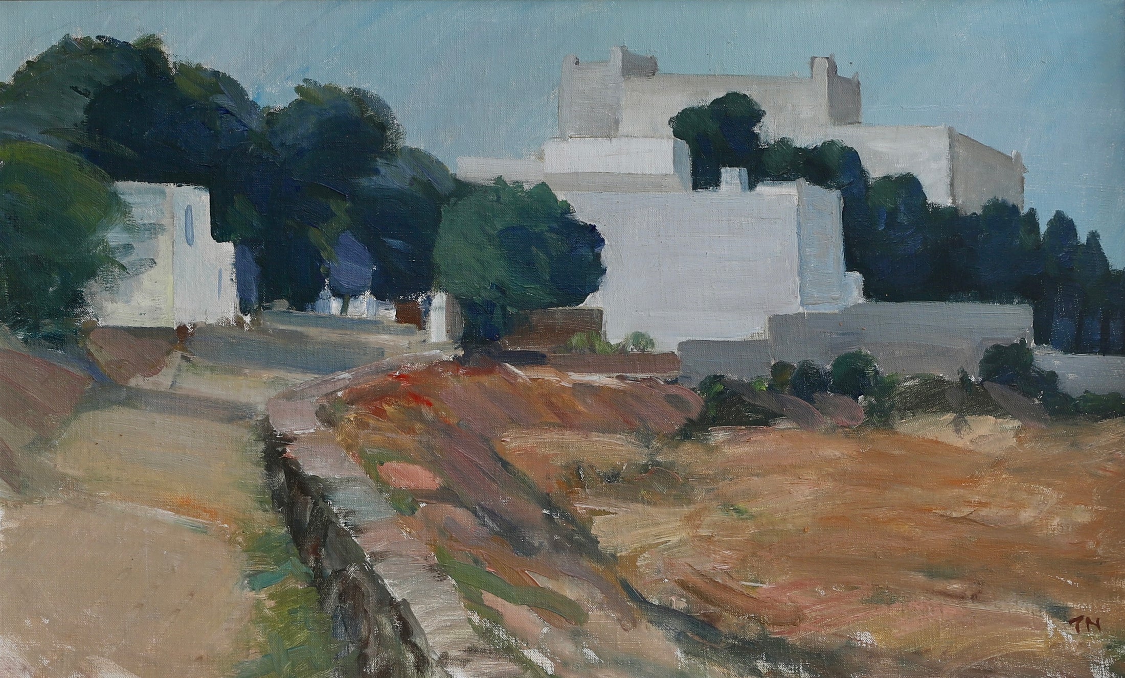Vintage Oil Painting by T Nilsson from Sweden