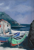 Load image into Gallery viewer, Mid Century Vintage Art Original Oil Painting From Sweden By T Rhodin