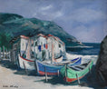 Load image into Gallery viewer, Mid Century Vintage Art Original Oil Painting From Sweden By T Rhodin
