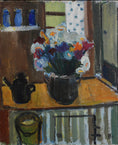 Load image into Gallery viewer, Vintage Art Room Original interior Oil Painting Sweden 1950