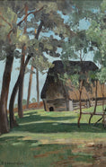 Load image into Gallery viewer, Original Vintage Farmhouse Oil Painting Sweden