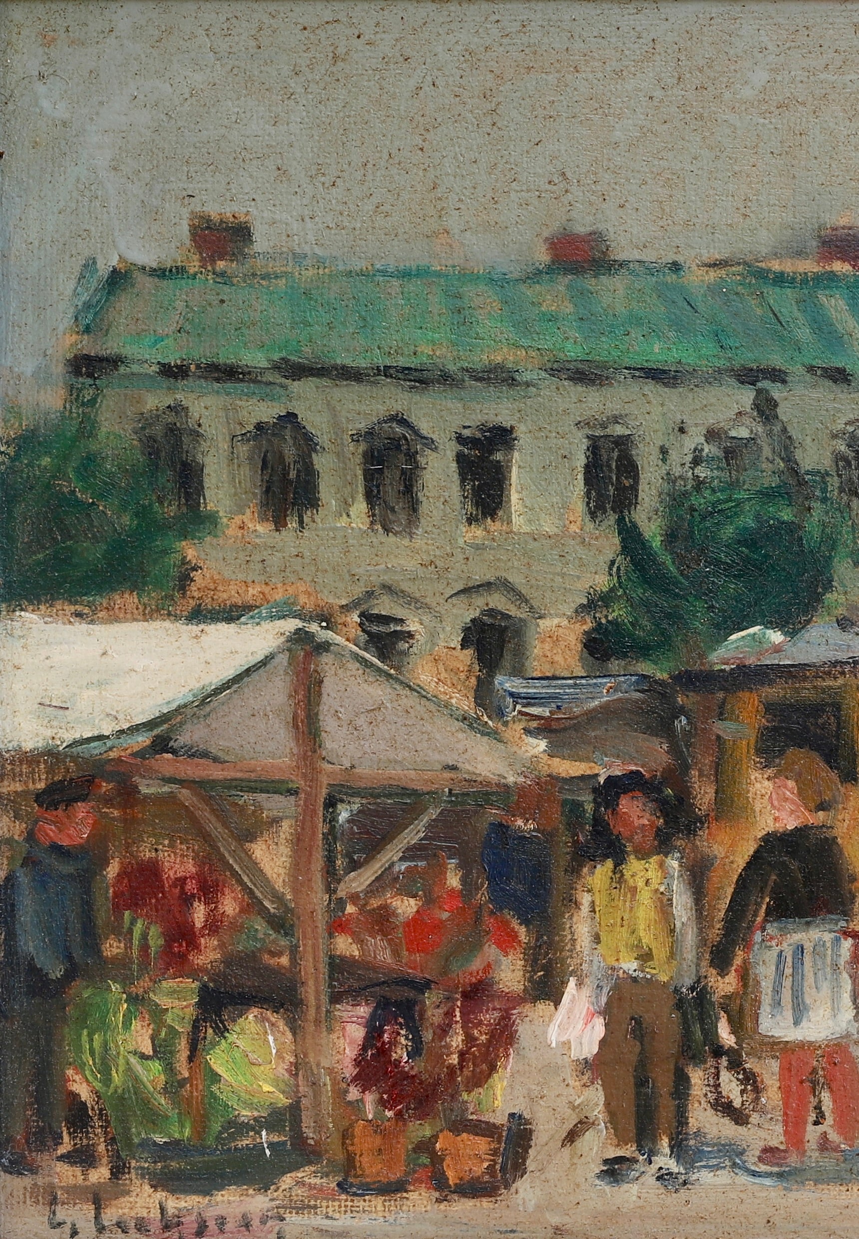 Mid Century Oil Painting From Sweden by G Isaksson
