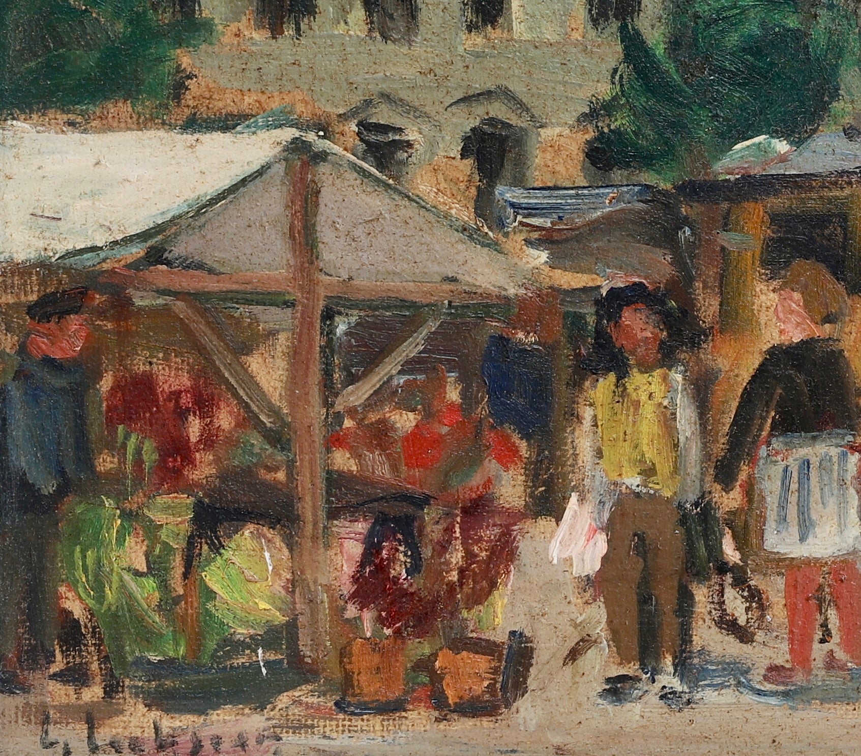 Mid Century Oil Painting From Sweden by G Isaksson
