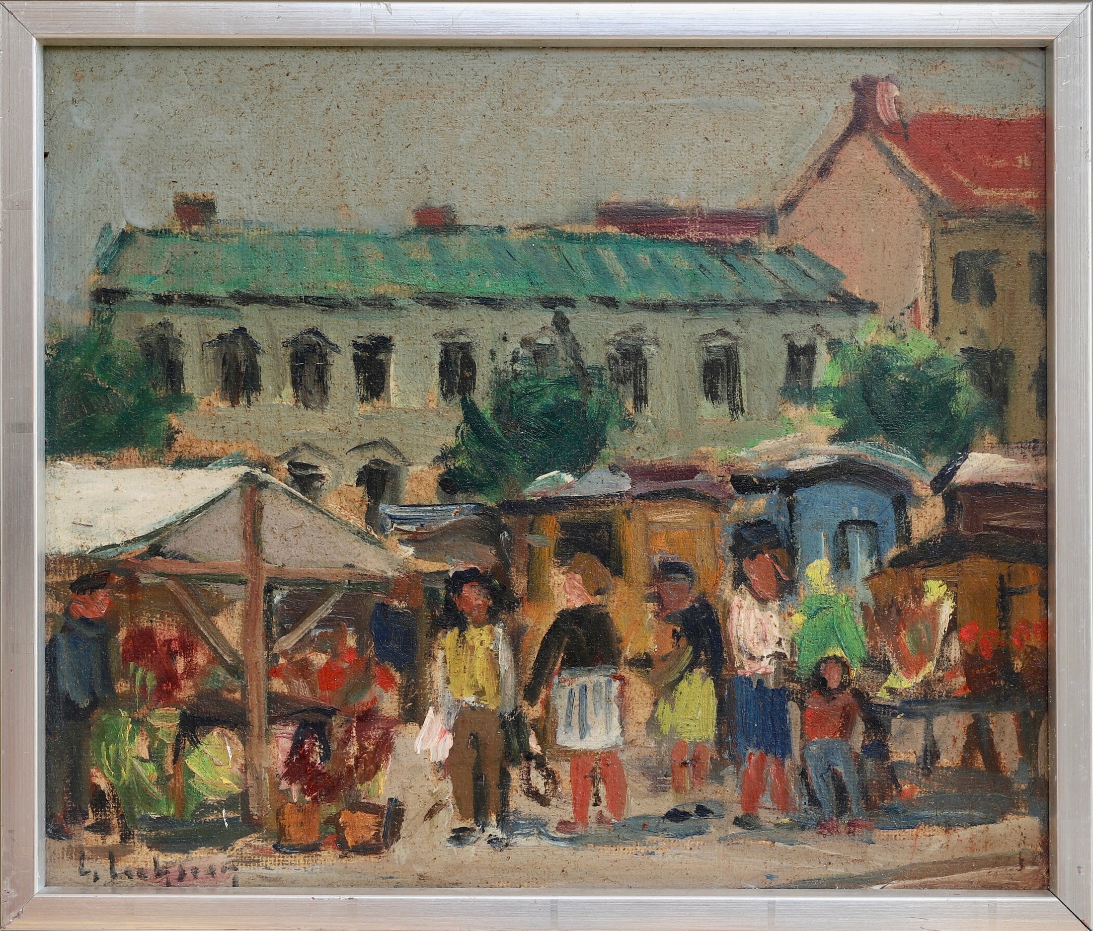 Mid Century Oil Painting From Sweden by G Isaksson