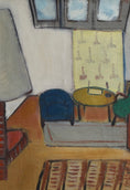 Load image into Gallery viewer, Vintage Mid Century Interior Oil Painting From Sweden
