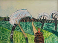 Load image into Gallery viewer, Vintage Mid Century Landscape Oil Painting by S Kjellin