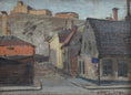 Load image into Gallery viewer, Mid Century Original Vintage Stockholm Cityscape Oil Painting from Sweden