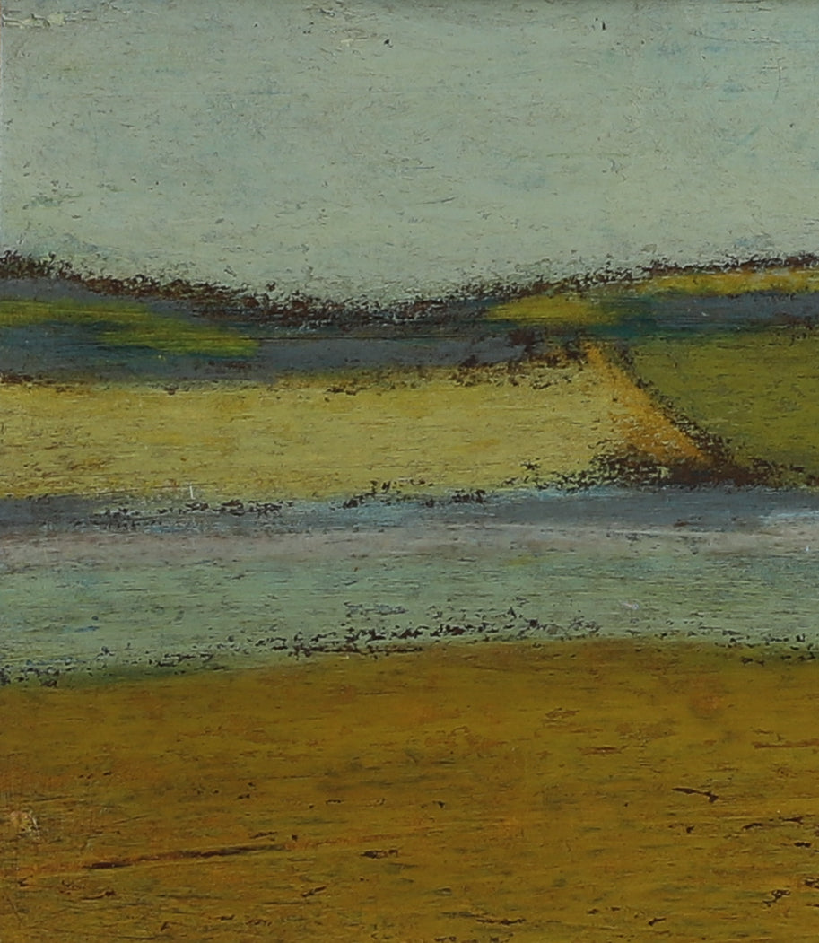 Mid Century Vintage Coastal Oil Painting From Sweden