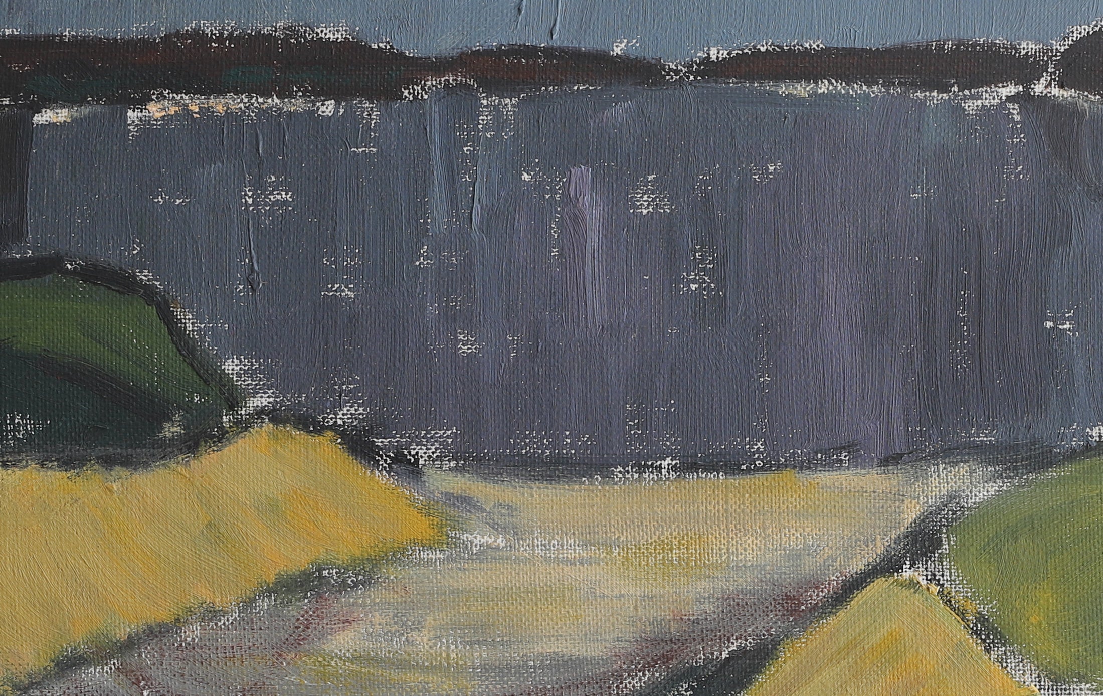 Vintage Coastal Oil Painting From Sweden 1957