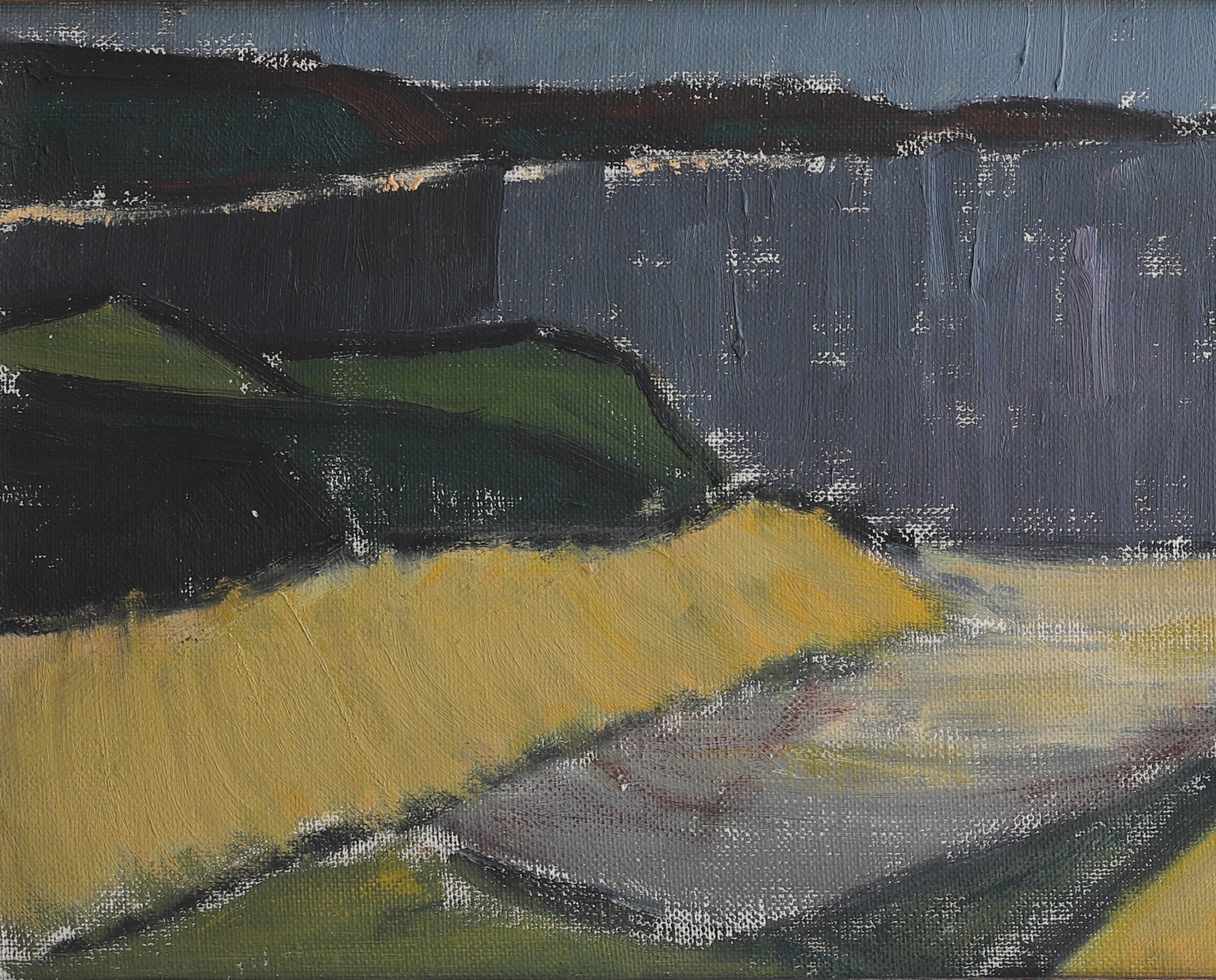 Vintage Coastal Oil Painting From Sweden 1957