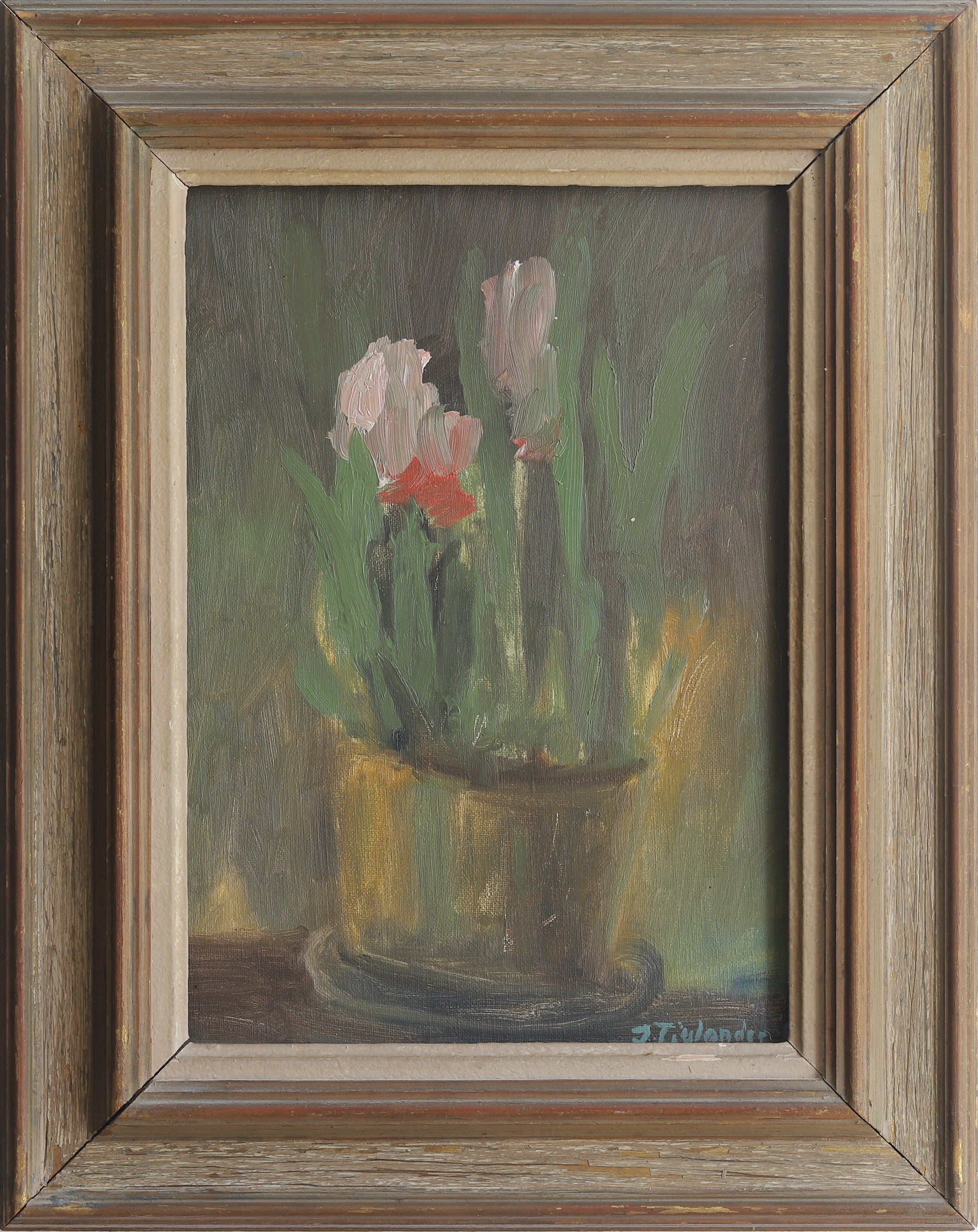Vintage Mid Century Still Life of Tulips From Sweden