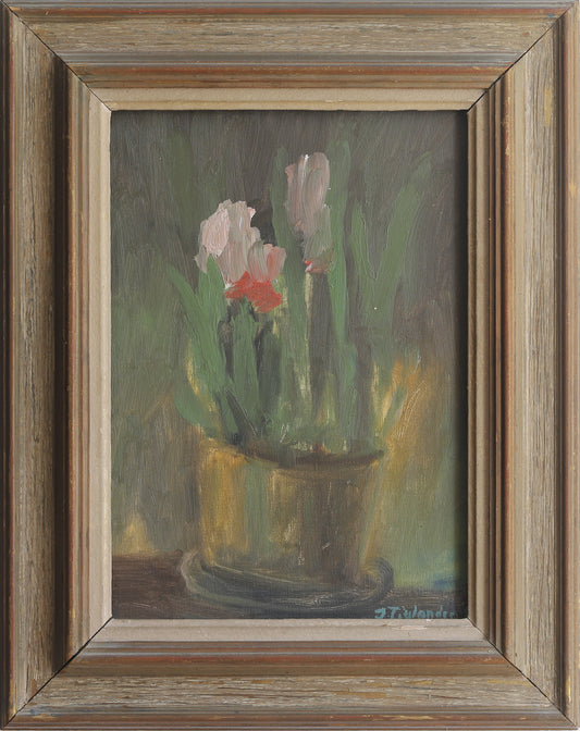 Vintage Mid Century Still Life of Tulips From Sweden