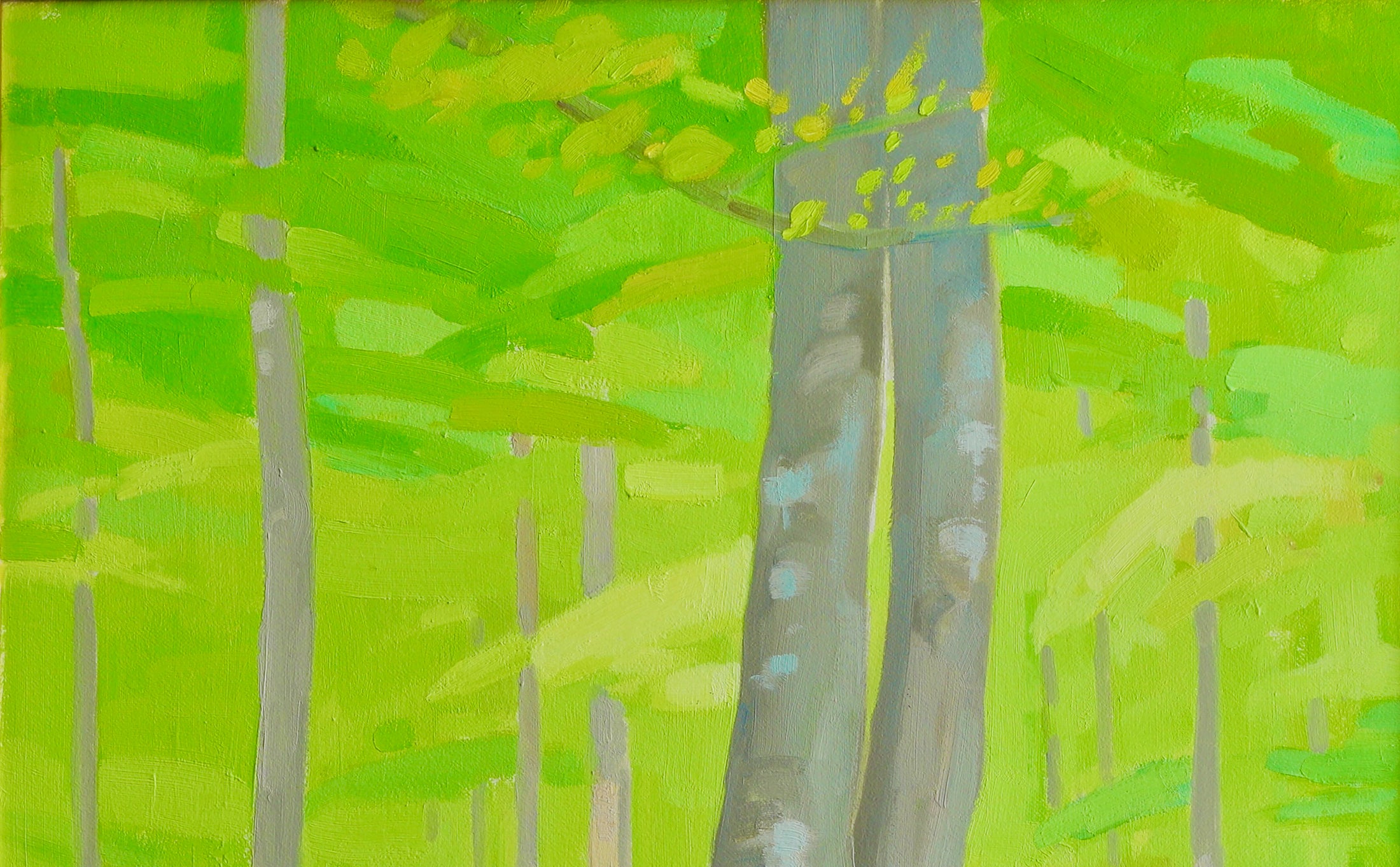 Mid Century Original Landscape Oil Painting from Sweden By E Persson
