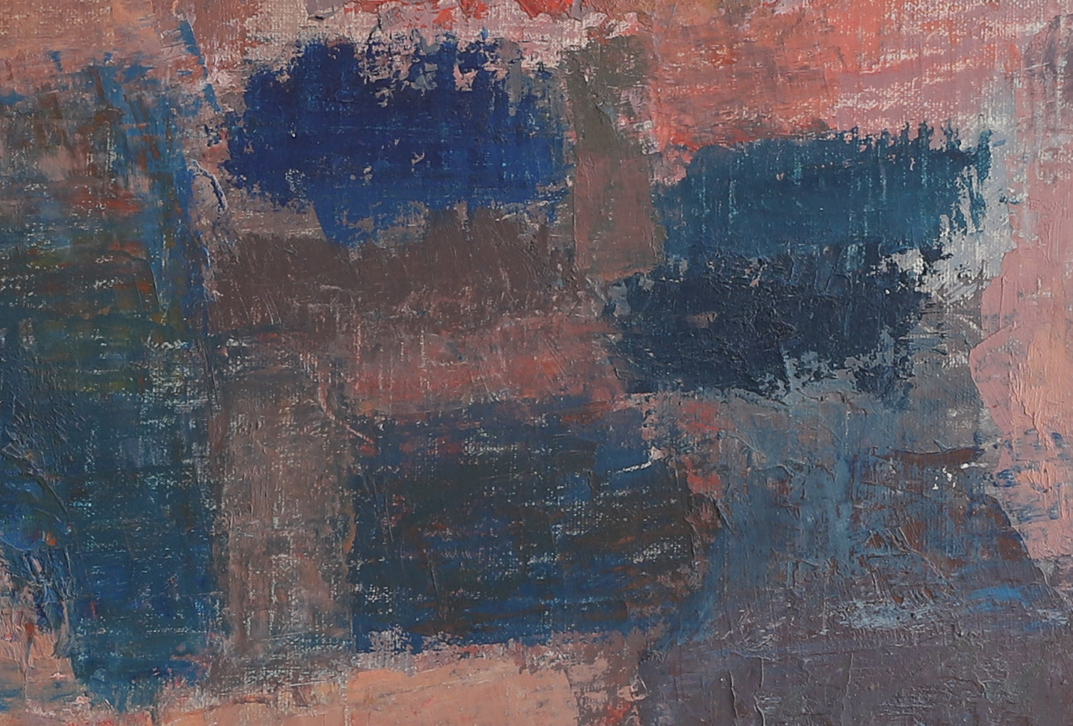 Mid Century Vintage Abstract Painting From Sweden