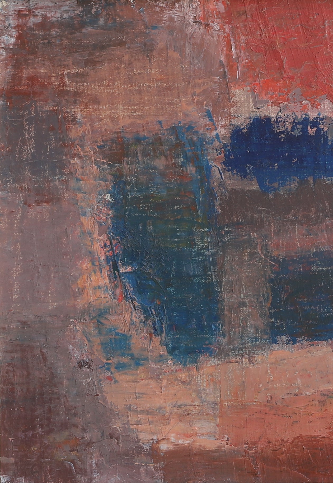 Mid Century Vintage Abstract Painting From Sweden
