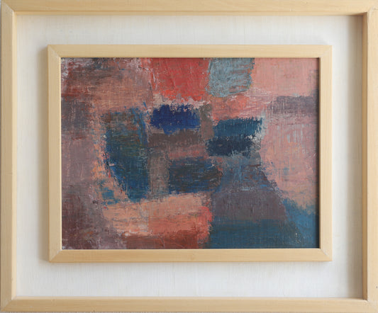 Mid Century Vintage Abstract Painting From Sweden