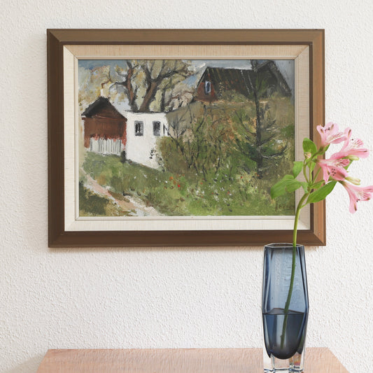 Vintage Art Room Mid Century Farmhouse Oil Painting