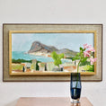 Load image into Gallery viewer, Vintage Mid Century Original Coastal Harbor Oil Painting