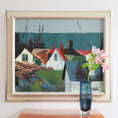 Load image into Gallery viewer, Mid Century Original Vintage Coastal Oil Painting from Sweden