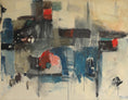 Load image into Gallery viewer, Large Mid Century Abstract Oil Painting from Sweden 1967