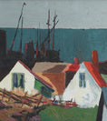 Load image into Gallery viewer, Mid Century Original Vintage Coastal Oil Painting from Sweden