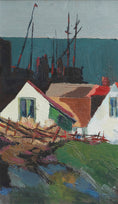 Load image into Gallery viewer, Mid Century Original Vintage Coastal Oil Painting from Sweden
