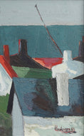 Load image into Gallery viewer, Mid Century Original Vintage Coastal Oil Painting from Sweden