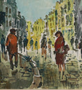 Load image into Gallery viewer, Mid Century Original Parisian Cityscape Oil Painting