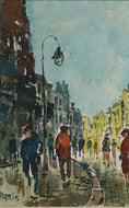 Load image into Gallery viewer, Mid Century Original Parisian Cityscape Oil Painting