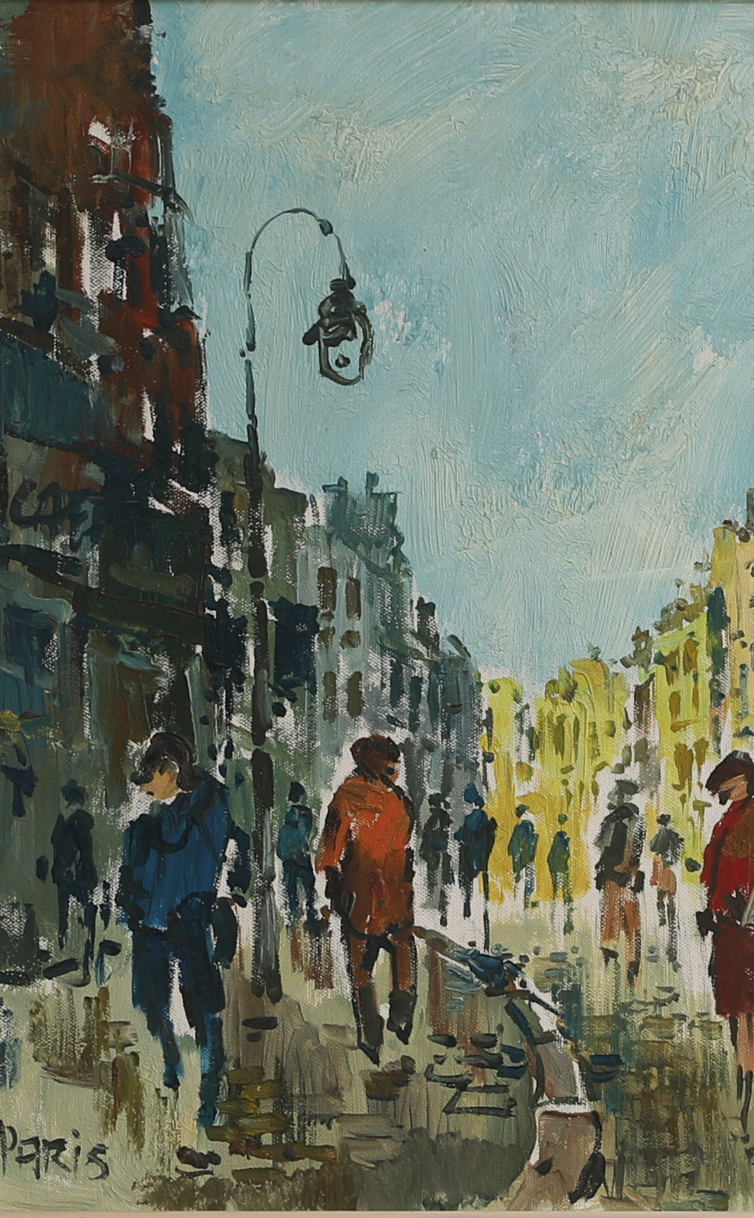 Mid Century Original Parisian Cityscape Oil Painting