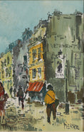 Load image into Gallery viewer, Mid Century Original Parisian Cityscape Oil Painting