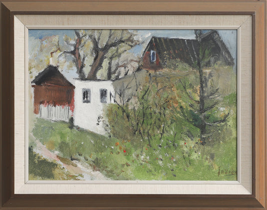 Vintage Art Room Mid Century Farmhouse Oil Painting