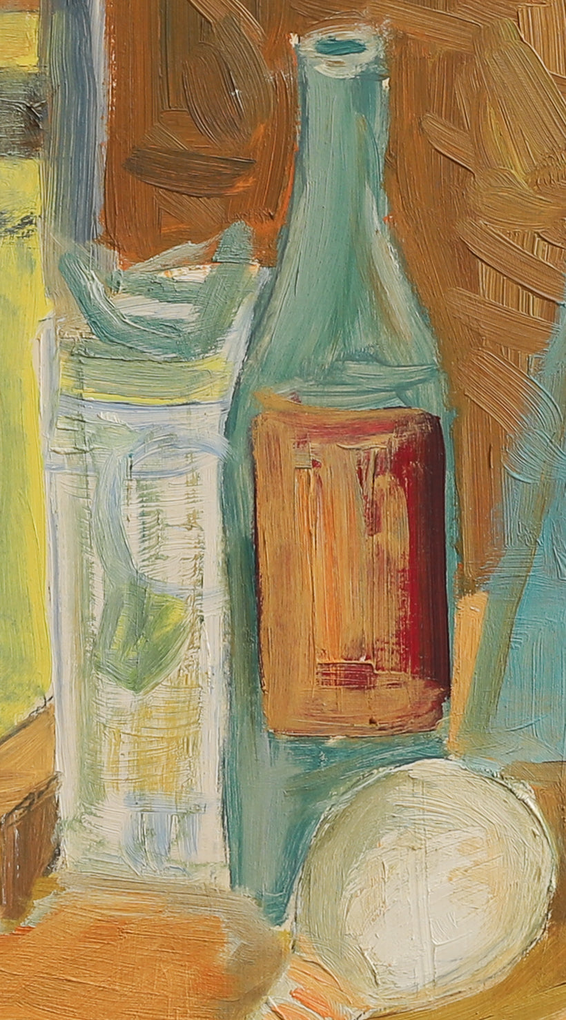 Vintage Original Mid Century Still Life Painting from Sweden