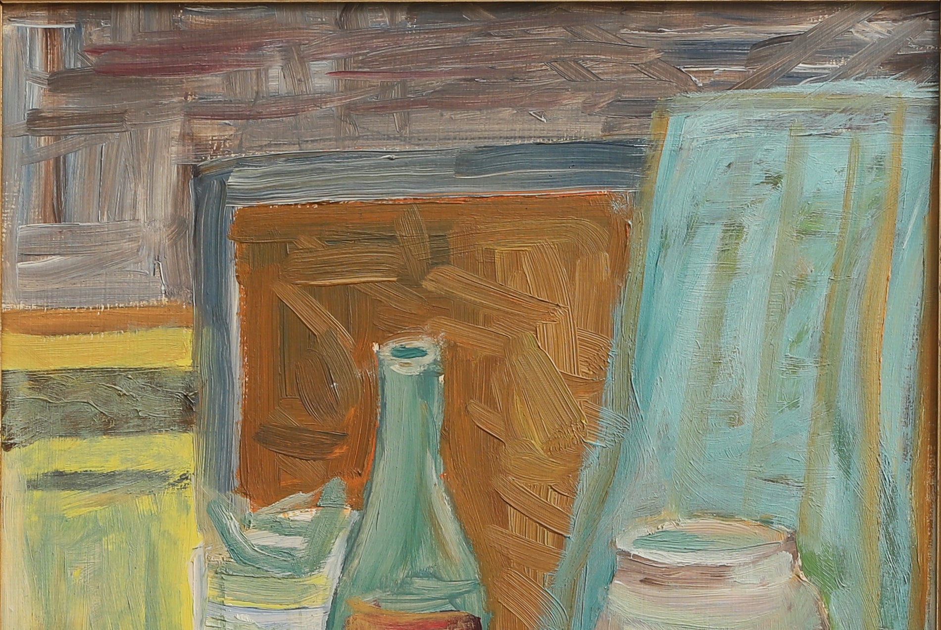 Vintage Original Mid Century Still Life Painting from Sweden