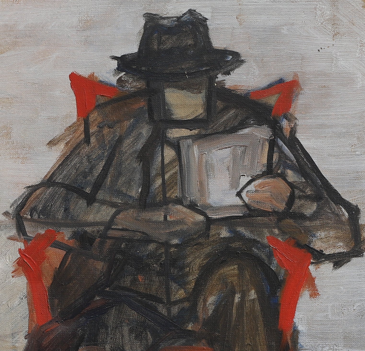Vintage Art Room Mid Century Character Portrait from Sweden