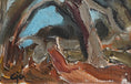Load image into Gallery viewer, Vintage Art Semi Abstract Landscape Oil Painting from Sweden