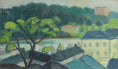 Load image into Gallery viewer, Vintage Mid century Original Cityscape Oil Painting from Sweden