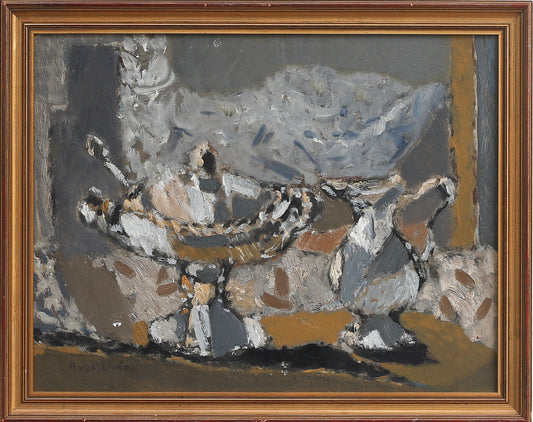 Mid Century Vintage Still Life Oil Painting
