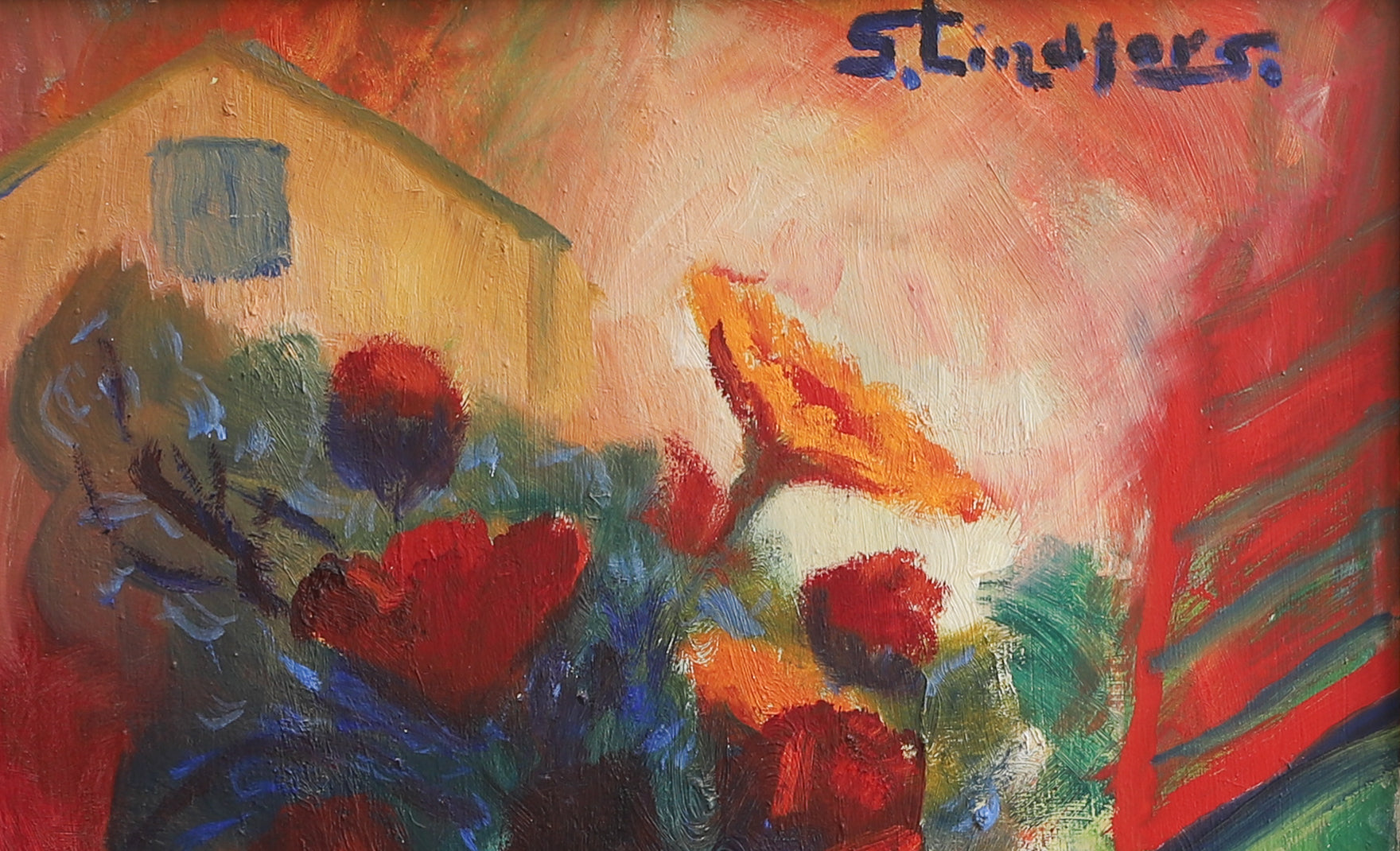 Vintage Mid Century Floral Still Life from Sweden