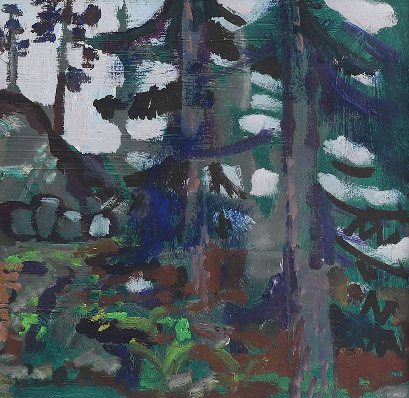 Vintage Mid Century Original Landscape Painting from Sweden