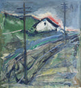 Load image into Gallery viewer, Vintage Original Mid Century Landscape Oil Painting from Sweden