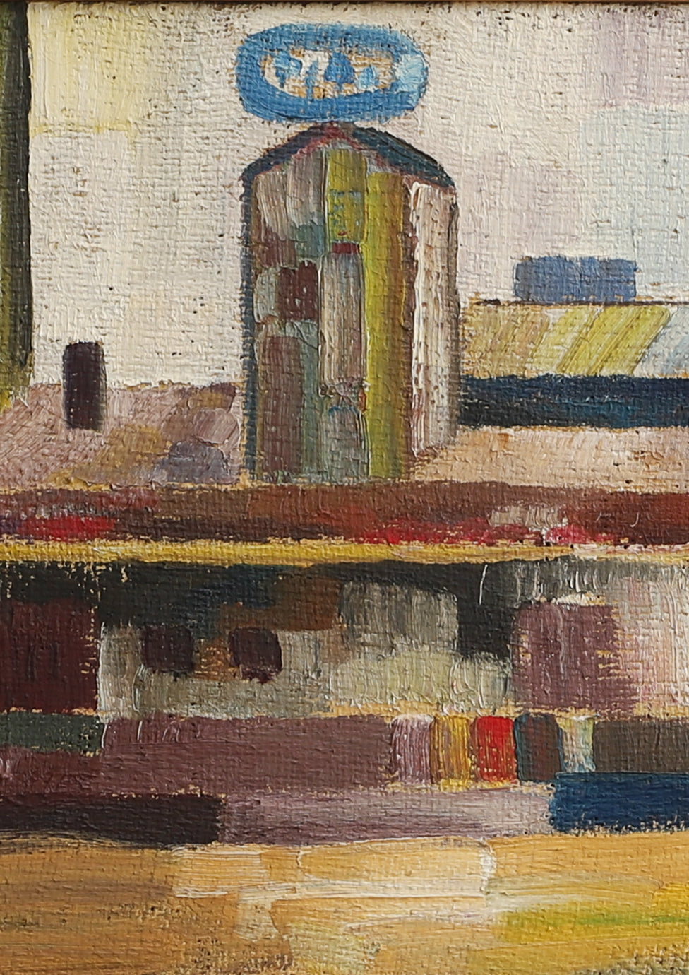Vintage Mid Century Cityscape from Sweden 1957