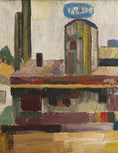 Load image into Gallery viewer, Vintage Mid Century Cityscape from Sweden 1957