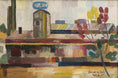 Load image into Gallery viewer, Vintage Mid Century Cityscape from Sweden 1957