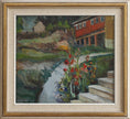 Load image into Gallery viewer, Mid Century Orignal Garden Painting from Sweden