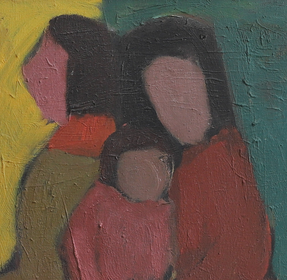 Vintage Art Room Original Oil Painting from Sweden