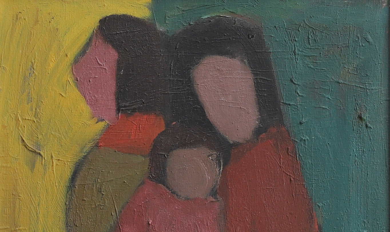 Vintage Art Room Original Oil Painting from Sweden