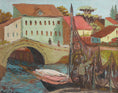 Load image into Gallery viewer, Mid Century Original Vintage Art Cityscape from Sweden